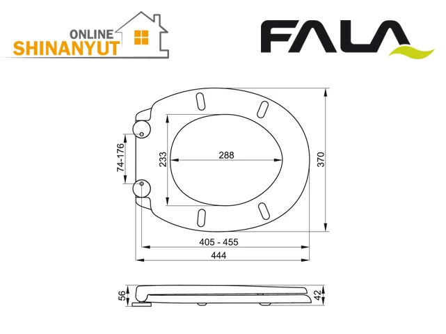 Կոնքամանի կափարիչ ամորտիզատրով FALA 75470