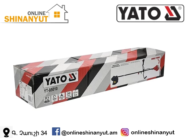 Խոտհնձիչ մարտկոցային (Տրիմեր) 36Վ YATO YT-85010 /Մարտկոց ներառված Չէ/